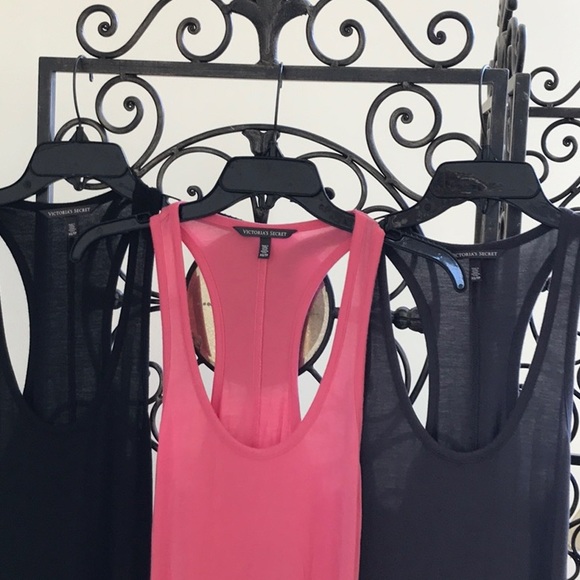 Victoria's Secret Dresses & Skirts - 3!!! VS dresses/coverup 1 black 1 pink 1 gray XS/S